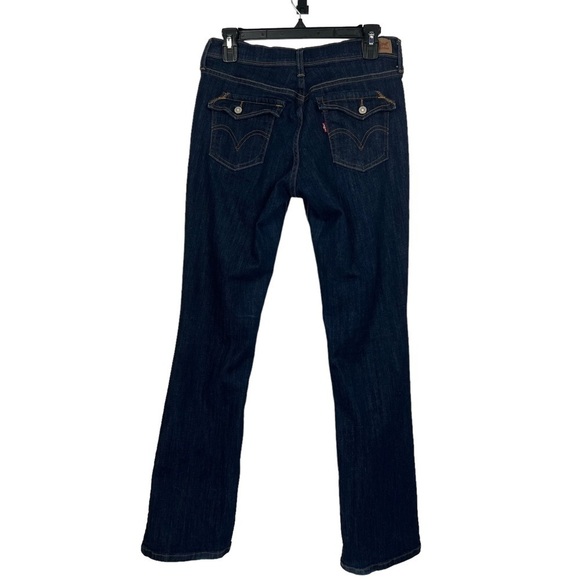 LEVI’S 515 Women’s Blue Jeans Sz 4M Bootcut Pockets Stretch Dark Wash - Picture 4 of 8